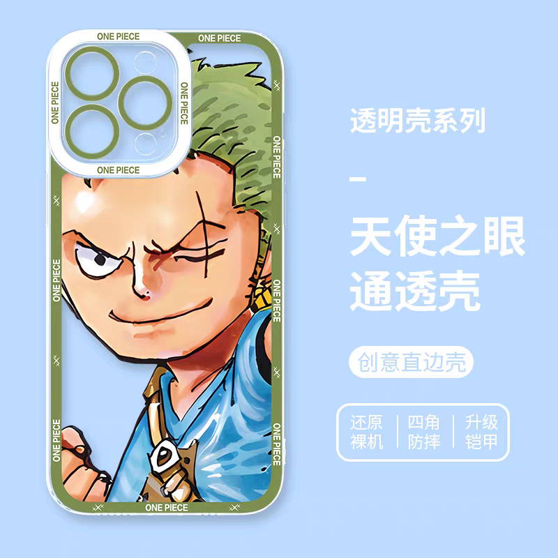 アニメ ワンピース ビッグフェイスバージョン パート2 | ルフィ ゾロ 2スタイル - iPhoneケース PLUS SE2 XS XR X 11 12 13 14 15 16 16e 17 17e Pro Promax 12mini 13mini