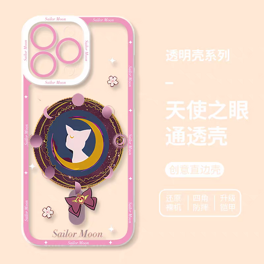 Japanese Cartoon Sailor Girl | Artemis White Cat - Sailormoon iPhone Case 6 7 8 PLUS SE2 XS XR X 11 12 13 14 15 16 16e 17 Pro Promax 12mini 13mini