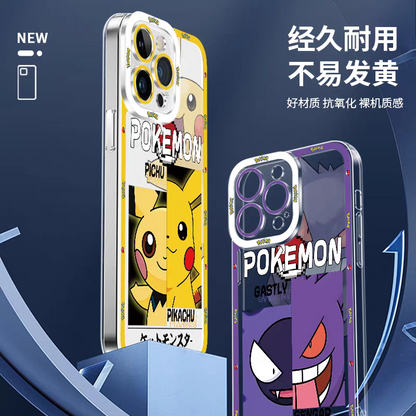 Japan Cartoon Pokemon Half Face Version | Charmander Charizard - iPhone Case 6 7 8 PLUS SE2 XS XR X 11 12 13 14 15 16 16e Pro Promax 12mini 13mini