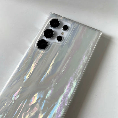 Korea Fashion Cute Style with Phone Stand | Shell with Pearl  - Phone Case Samsung Galaxy S24 S23 S22 Ultra KawaiiGiftLand