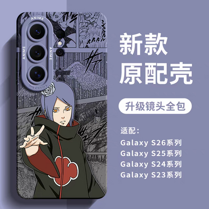 Japanese Cartoon Naruto Silicone Case Comic Anime Style | Naruto Gaara Sasori Guy Konan Kisame Uchiha Madara Uchiha Obito - Phone Case Samsung Galaxy S26 S25 S24 S23 S22 S21 FE Ultra Edge