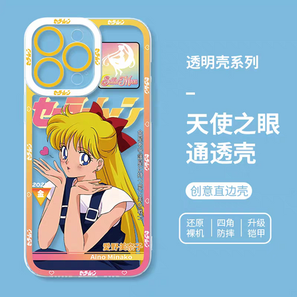 Japanese Cartoon Sailor Girl | Daily Dress Sailor Venus - Sailormoon iPhone Case 6 7 8 PLUS SE2 XS XR X 11 12 13 14 15 16 16e 17 Pro Promax 12mini 13mini