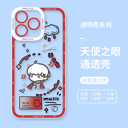 Game Sky Image Cute Drawing Style | Light Child with 8 Styles - iPhone Case 7 8 PLUS SE2 XS XR X 11 12 13 14 15 16 16e 17 Pro Promax 12mini 13mini