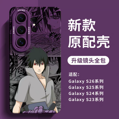 Japanese Cartoon Naruto Silicone Case Comic Anime Style | Kurama Naruto Sasuke Jiraiya Uchiha Obito Itachi Minato Namikaze Pain - Phone Case Samsung Galaxy S26 S25 S24 S23 S22 S21 FE Ultra Edge