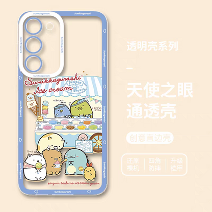Japanese Cartoon Sumikko Gurashi | Ice Cream Shop - Phone Case Samsung Galaxy S25 S24 S23 S22 S21 FE Ultra Edge
