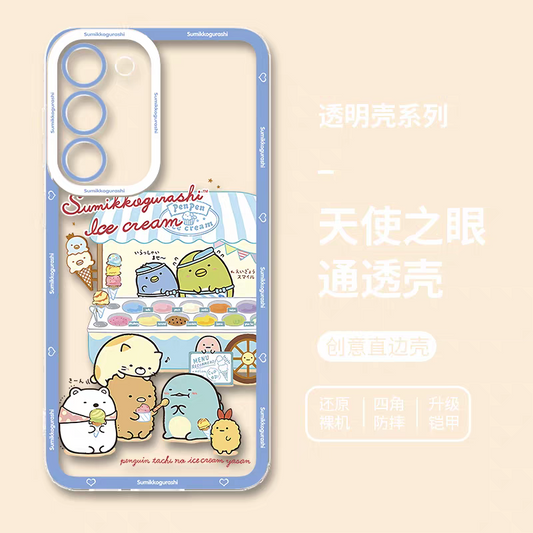 Japanese Cartoon Sumikko Gurashi | Ice Cream Shop - Phone Case Samsung Galaxy S25 S24 S23 S22 S21 FE Ultra Edge