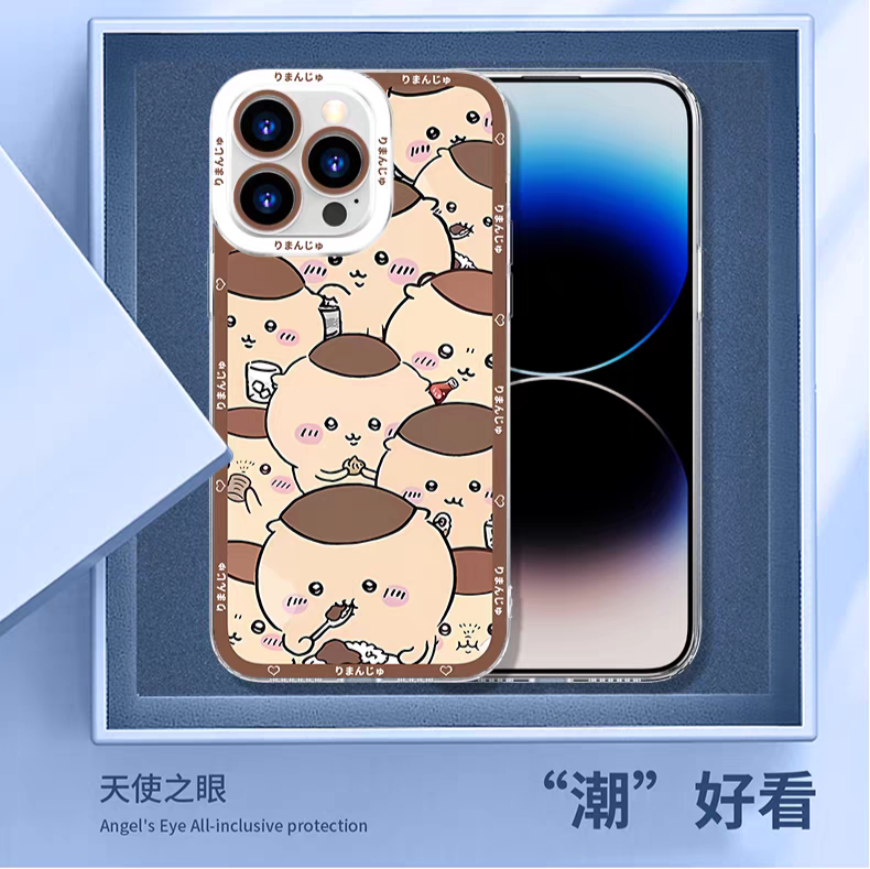 Japanese Cartoon Chiikawa Full Screen | Kurimanju - iPhone Case 6 7 8 PLUS SE2 XS XR X 11 12 13 14 15 16 16e 17 Pro Promax 12mini 13mini