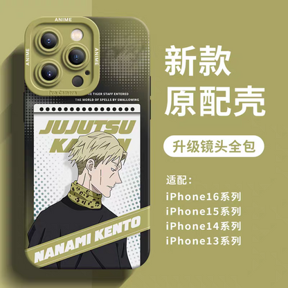 Japanese Anime Jujutsu Kaisen Silicone Case Daily Version | Yuji Megumi Kugisaki Satoru Inumaki Maki Nanami Geto - iPhone Case PLUS SE2 XS XR X 11 12 13 14 15 16 16e 17 17e Pro Promax 12mini 13mini