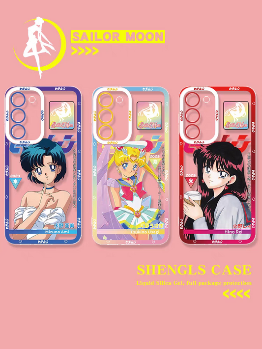Japanese Cartoon Sailor Girl | Daily Dress Sailor Mars - Sailormoon Phone Case Samsung Galaxy S25 S24 S23 S22 S21 FE Ultra Edge21 FE Ultra Edge