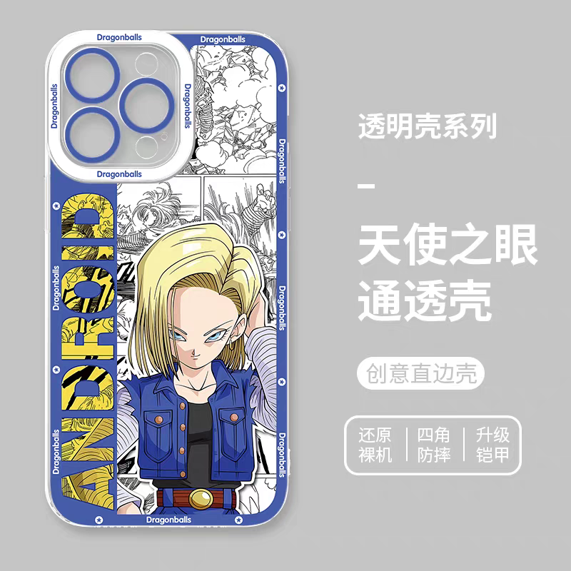 Japanese Anime Dragon Ball Comic Version | Son Goku Vegito Trunks Frieza Android 18 Majin Buu 8 Styles - iPhone Case PLUS SE2 XS XR X 11 12 13 14 15 16 16e 17 17e Pro Promax 12mini 13mini