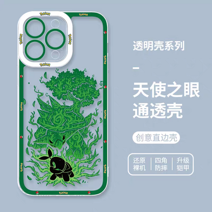Japan Cartoon Pokemon Thunderbolt Project Version | Turtwig Torterra - iPhone Case 6 7 8 PLUS SE2 XS XR X 11 12 13 14 15 16 16e Pro Promax 12mini 13mini