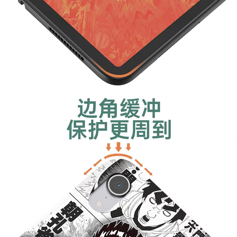 Japanese Anime Naruto Ninja Comic Anime Style Protect Case | Fighting Sasuke - iPad Mini 4,5,6,7 / iPad Air / iPad Pro 2025 2024 2022 2021 2020 2018