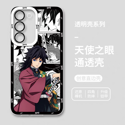 Japanese Anime Kimetsu no Yaiba Demon Slayer Comic with Anime Style | Giyuu Tomioka - Phone Case Samsung Galaxy S25 S24 S23 S22 S21 FE Ultra Edge21 FE Ultra Edge