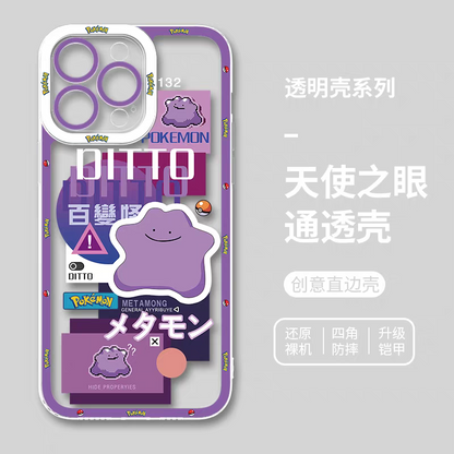 Japan Cartoon Pokemon | Ditto 8 Part1 Styles - iPhone Case PLUS SE2 XS XR X 11 12 13 14 15 16 16e 17 17e Pro Promax 12mini 13mini