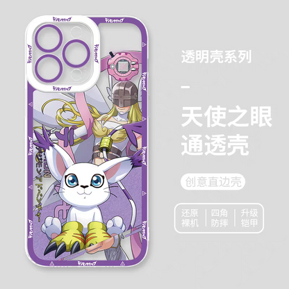 Japanese Cartoon Digimon Adventure Digital Monster Digivice Version | Tailmon - iPhone Case 6 7 8 PLUS SE2 XS XR X 11 12 13 14 15 16 16e 17 Pro Promax 12mini 13mini