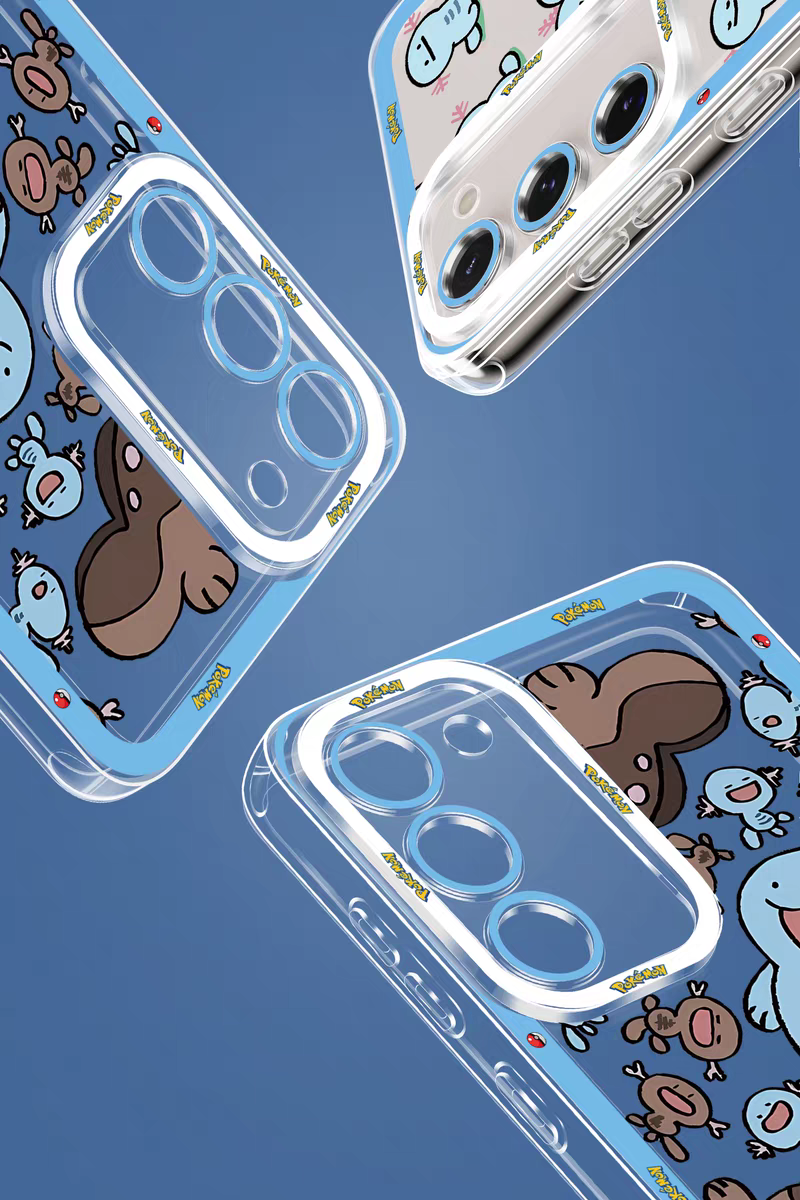 Japan Cartoon Pokemon | Blue Wooper Song - Phone Case Samsung Galaxy S25 S24 S23 S22 S21 FE Ultra Edge