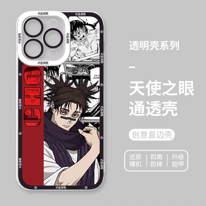 Japanese Anime Jujutsu Kaisen Comic Style | Satoru Gojo Okkotsu Yuta Syomen Sukuno Megumi Yuji Itadori Kenjaku Choso Kashimo Hajime 8 Styles - iPhone Case PLUS SE2 XS XR X 11 12 13 14 15 16 16e 17 17e Pro Promax 12mini 13mini