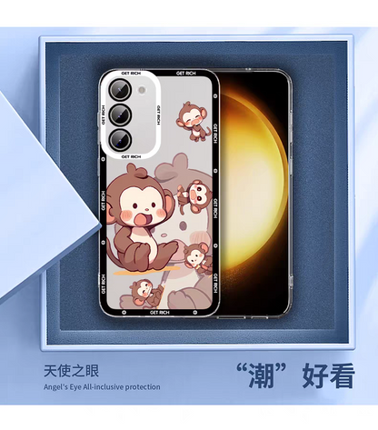Japan Style Simple Cute Chinese Zodiac | Emo Full Screen Part2 4 Styles - Phone Case Samsung Galaxy S26 S25 S24 S23 S22 S21 FE Ultra Edge