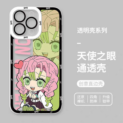 Japanese Anime Kimetsu no Yaiba Demon Slayer | Cute Style Heart Kanroji Mitsuri - iPhone Case 6 7 8 PLUS SE2 XS XR X 11 12 13 14 15 16 16e Pro Promax 12mini 13mini