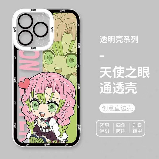 Japanese Anime Kimetsu no Yaiba Demon Slayer | Cute Style Heart Kanroji Mitsuri - iPhone Case 6 7 8 PLUS SE2 XS XR X 11 12 13 14 15 16 16e Pro Promax 12mini 13mini