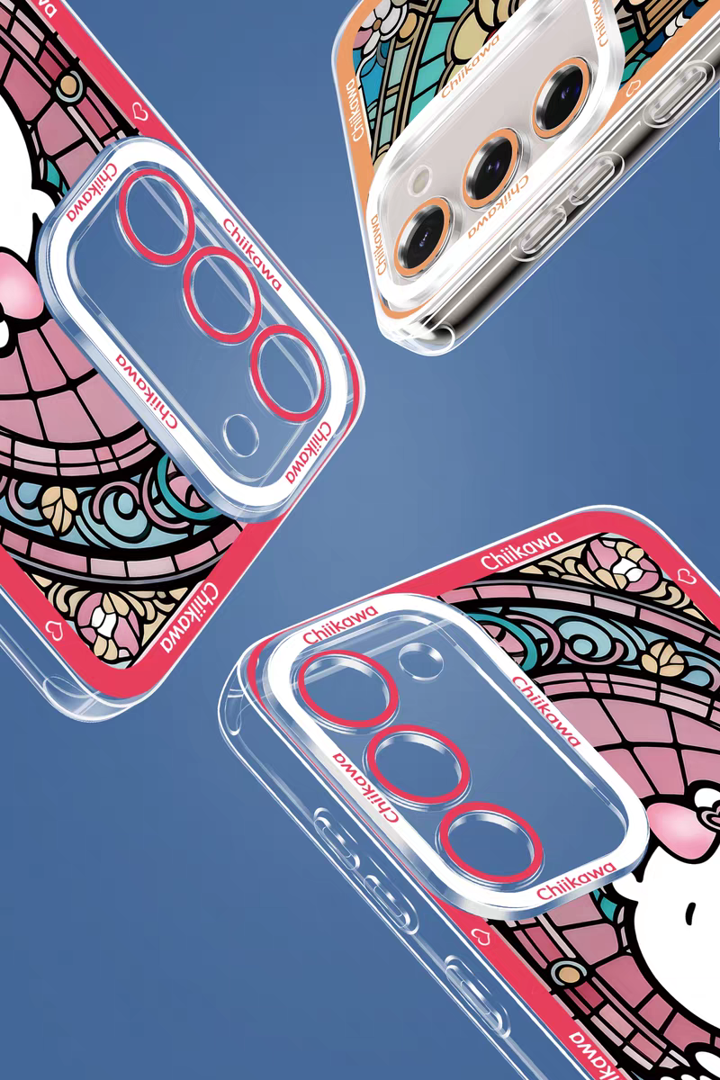 Japanese Cartoon Chiikawa Magic Girl Glass Window | Usagi - Phone Case Samsung Galaxy S25 S24 S23 S22 S21 FE Ultra Edge21 FE Ultra Edge