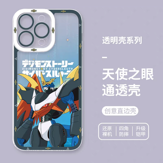 Japanese Cartoon Digimon Adventure Digital Monster Digimonstory Cybersleuth Version | Imperialdramon - iPhone Case 7 8 PLUS SE2 XS XR X 11 12 13 14 15 16 16e 17 Pro Promax 12mini 13mini