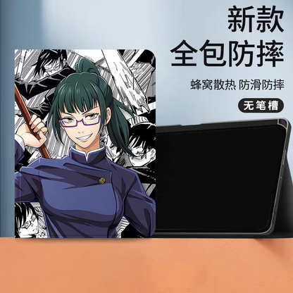 Japanese Anime Jujutsu Kaisen Comic Anime Style Protect Case | Zenin Maki - iPad Mini 4,5,6,7 / iPad Air / iPad Pro 2025 2024 2022 2021 2020 2018