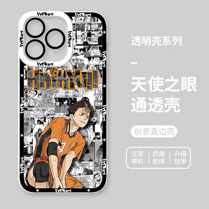 Japanese Anime Haikyu!! Comic with Anime Style | Nishinoya Yu - iPhone Case PLUS SE2 XS XR X 11 12 13 14 15 16 17 Pro Promax 12mini 13mini