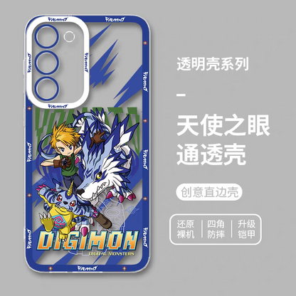 Japanese Cartoon Digimon Adventure Digital Monster Clean Case | 1st Generation 8 Characters with Digimon - Phone Case Samsung Galaxy S26 S25 S24 S23 S22 S21 FE Ultra Edge