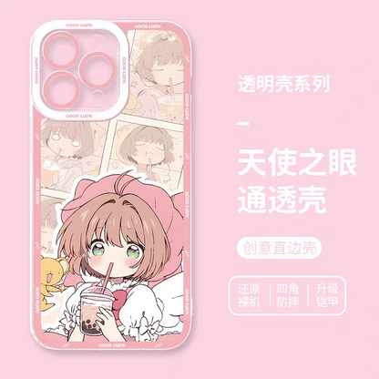 Japanese Cartoon CardCaptorSakura Anime Style | Tomoyo Sakura Spinel Sun Momo Cerberus 8 Styles - iPhone Case PLUS SE2 XS XR X 11 12 13 14 15 16 16e 17 17e Pro Promax 12mini 13mini