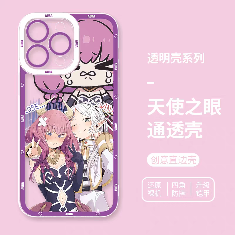 Japanese Anime FRIEREN | Aura Part1 8 Styles - iPhone Case PLUS SE2 XS XR X 11 12 13 14 15 16 16e 17 17e Pro Promax 12mini 13mini