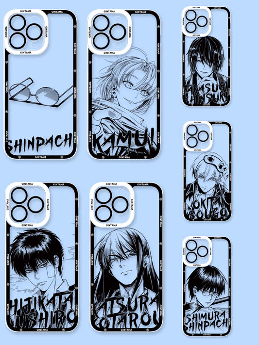 Japanese Anime Gintama Anime and Drawing Version | Part1 7 Styles Shinpachi Kamui Toushirou Kotarou Shinsuke Sougo - Phone Case Samsung Galaxy S26 S25 S24 S23 S22 S21 FE Ultra Edge