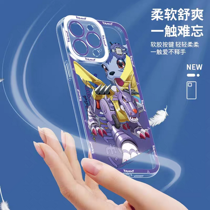 Japanese Cartoon Digimon Adventure Digital Monster Digivice Version | Metal Greymon - iPhone Case 6 7 8 PLUS SE2 XS XR X 11 12 13 14 15 16 16e 17 Pro Promax 12mini 13mini