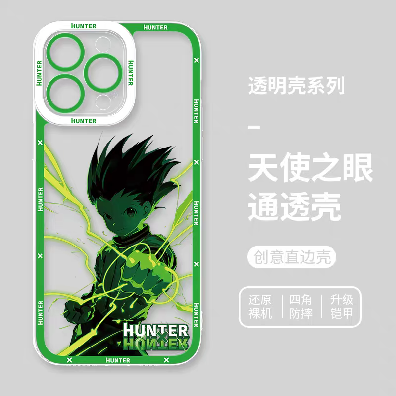 Japanese Anime Hunter X Hunter Anime & Comic Fighting Version | Killua Gon Kurapika Hisoka Morow - iPhone Case PLUS SE2 XS XR X 11 12 13 14 15 16 16e 17 17e Pro Promax 12mini 13mini