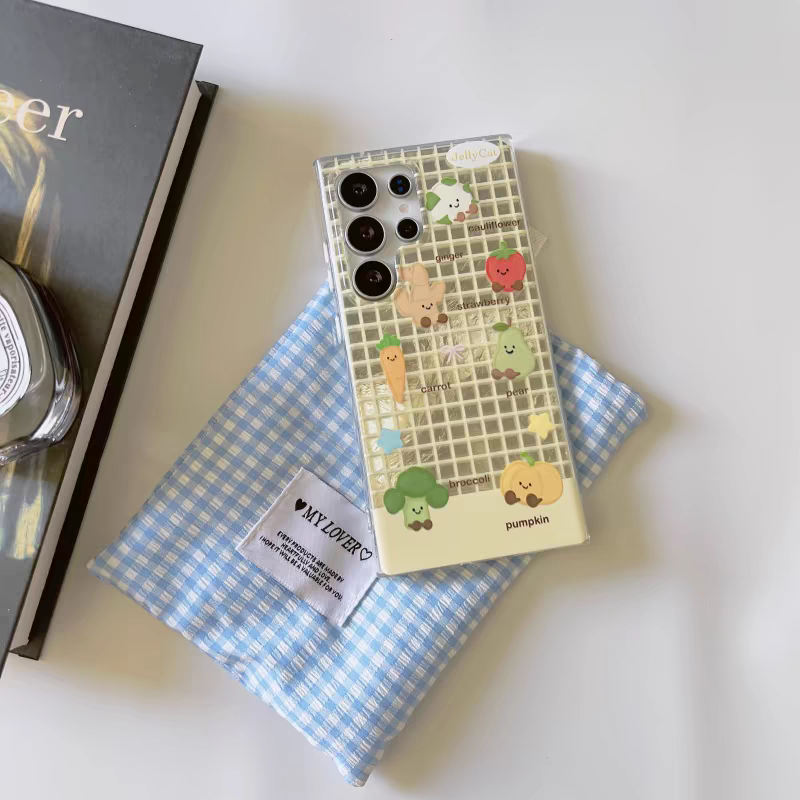 Japan Cute Style | Lovely Vegetables Brocoli Pumpkin Tomato - Phone Case Samsung Galaxy S25 S24 S23 Plus Ultra KawaiiGiftLand