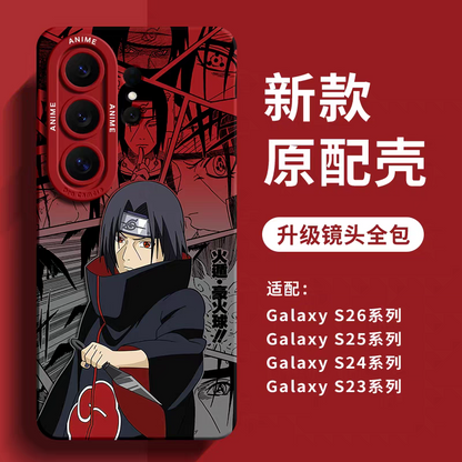 Japanese Cartoon Naruto Silicone Case Comic Anime Style | Kurama Naruto Sasuke Jiraiya Uchiha Obito Itachi Minato Namikaze Pain - Phone Case Samsung Galaxy S26 S25 S24 S23 S22 S21 FE Ultra Edge
