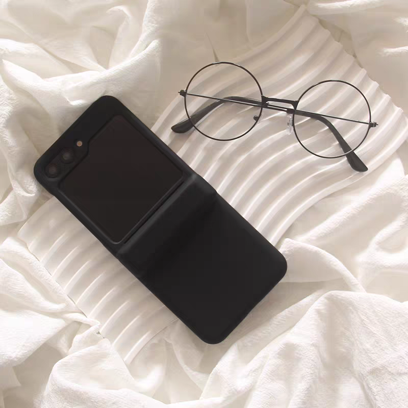 Korea Style Simple Fashion Card Holder Style | Matt 9 Colours - Phone Case Samsung Galaxy Z Flip 4 5 6 7 W24 W23