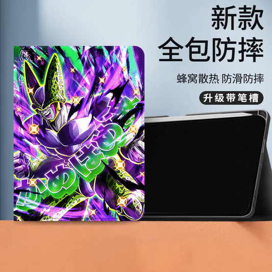 Japanese Anime Dragon Ball Anime Neon Style Protect Case with Pen Holder | Cell - iPad Mini 4,5,6,7 / iPad Air / iPad Pro 2024 2022 2021 2020 2018