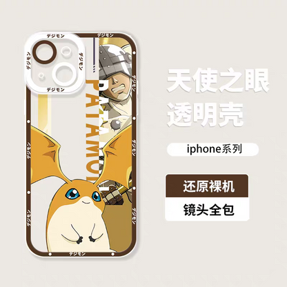 Anime Digimon Digital Monster Version 2 | Patamon - iPhone Case 7 8 PLUS SE2 XS XR X 11 12 13 14 15 16 17 Pro Promax 12mini 13mini
