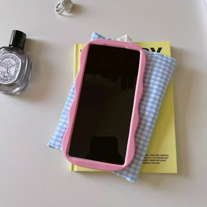 Cartoon Silicone Phone Case | Stitch Pink Blue - Phone Case Samsung Galaxy S25 S24 S23 Ultra KawaiiGiftLand