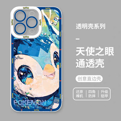 Japan Cartoon Pokemon Fighting Soul Version Part2 | Charizard Jigglypuff Bulbasaur Meowth Raichu Piplup 6 Styles - iPhone Case PLUS SE2 XS XR X 11 12 13 14 15 16 16e 17 17e 18 Pro Promax 12mini 13mini