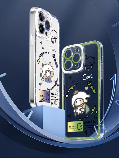 Game Sky Image Cute Drawing Style | Light Child with 8 Styles - iPhone Case 7 8 PLUS SE2 XS XR X 11 12 13 14 15 16 16e 17 Pro Promax 12mini 13mini