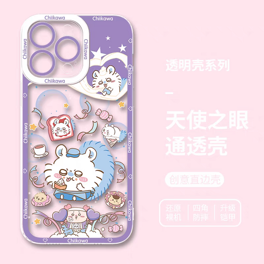 Japanese Cartoon Chiikawa Cafe Waiter | Momonga - iPhone Case 6 7 8 PLUS SE2 XS XR X 11 12 13 14 15 16 16e 17 Pro Promax 12mini 13mini