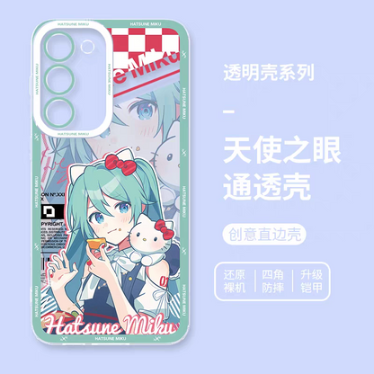 Japan Characters Miku Smile & Cute Version | 8 Styles - Phone Case Samsung Galaxy S26 S25 S24 S23 S22 S21 FE Ultra Edge