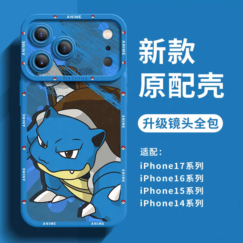 Japanese Cartoon Pokemon Silicone Case Close Up Fighting Version | Venusaur Charizard Blastoise Gengar Scizor Umbreon Greninja Garchomp - iPhone Case PLUS SE2 XS XR X 11 12 13 14 15 16 16e 17 17e Pro Promax 12mini 13mini