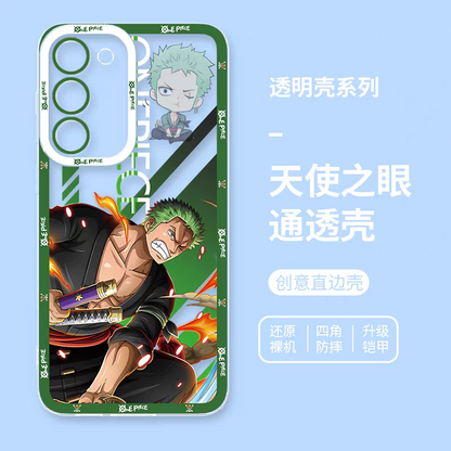 Japanese Cartoon One Piece | Zoro Fighting - Phone Case Samsung Galaxy S25 S24 S23 S22 S21 FE Ultra Edge