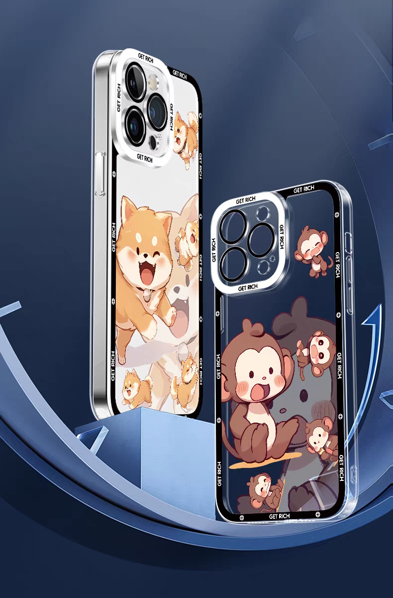 Japan Style Simple Cute Chinese Zodiac | Emo Full Screen Part1 8 Styles - iPhone Case PLUS SE2 XS XR X 11 12 13 14 15 16 16e 17 17e Pro Promax 12mini 13mini