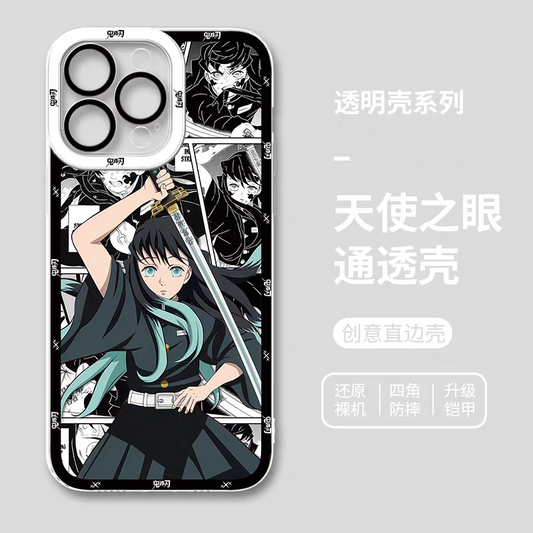 Japanese Anime Kimetsu no Yaiba Demon Slayer Comic with Anime Style | Tokito Muichiro - iPhone Case 6 7 8 PLUS SE2 XS XR X 11 12 13 14 15 16 16e 17 Pro Promax 12mini 13mini