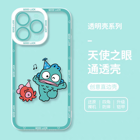 Japan Cartoon Hangyodon | Party with friend - iPhone Case PLUS SE2 XS XR X 11 12 13 14 15 16 17 Pro Promax 12mini 13mini