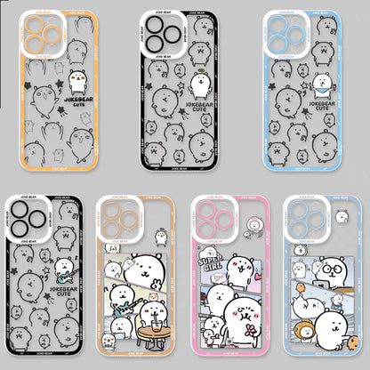 Japanese Cartoon Joker Bear | Full Screen 7 Styles - iPhone Case PLUS SE2 XS XR X 11 12 13 14 15 16 16e 17 17e Pro Promax 12mini 13mini